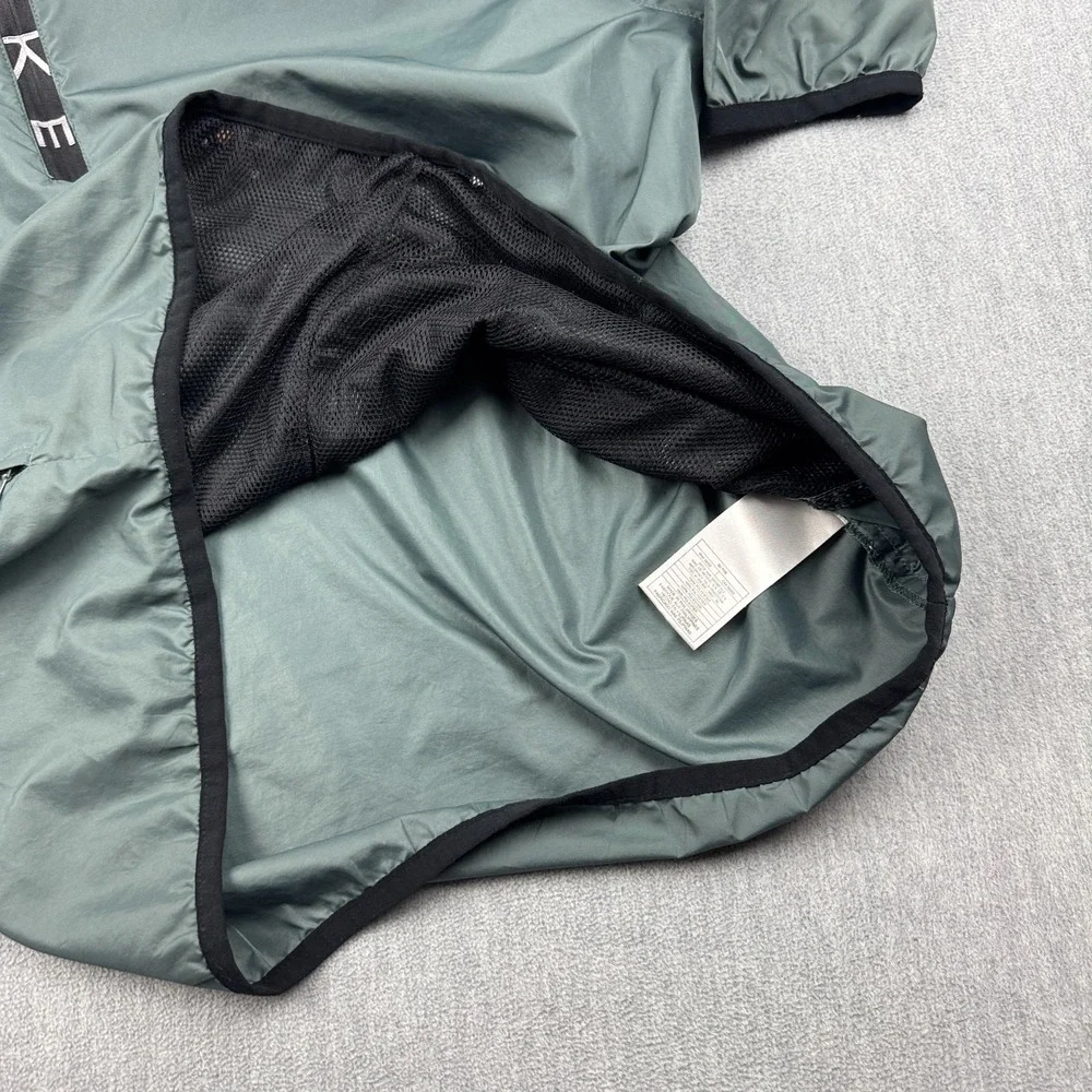 Vintage Nike Jacket Mens 2XL Green Windbreaker‎ 1/2 Zip Running Track Pullover